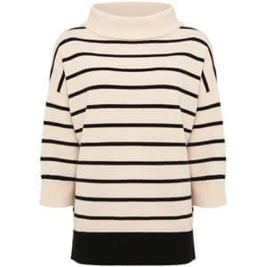 Phase Eight Salima Stripe Funnel Neck Jumper